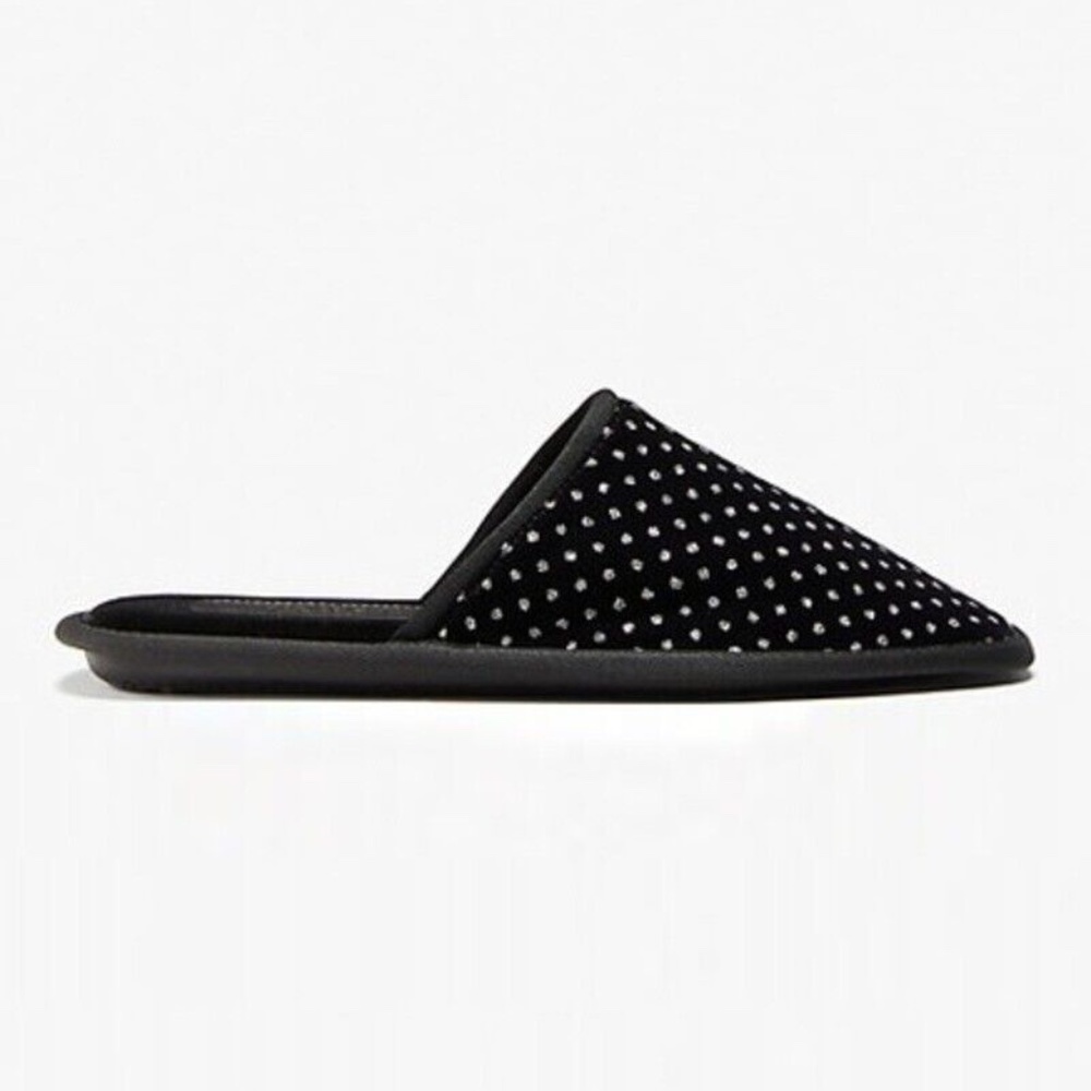 NEW kate spade new york dove velvet slipper slip on shoes in Black Glitter NIB - Picture 6 of 7
